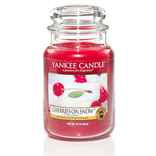 Yankee Candle Cherries On Snow Large Jar Bubblelush Divine Gifts