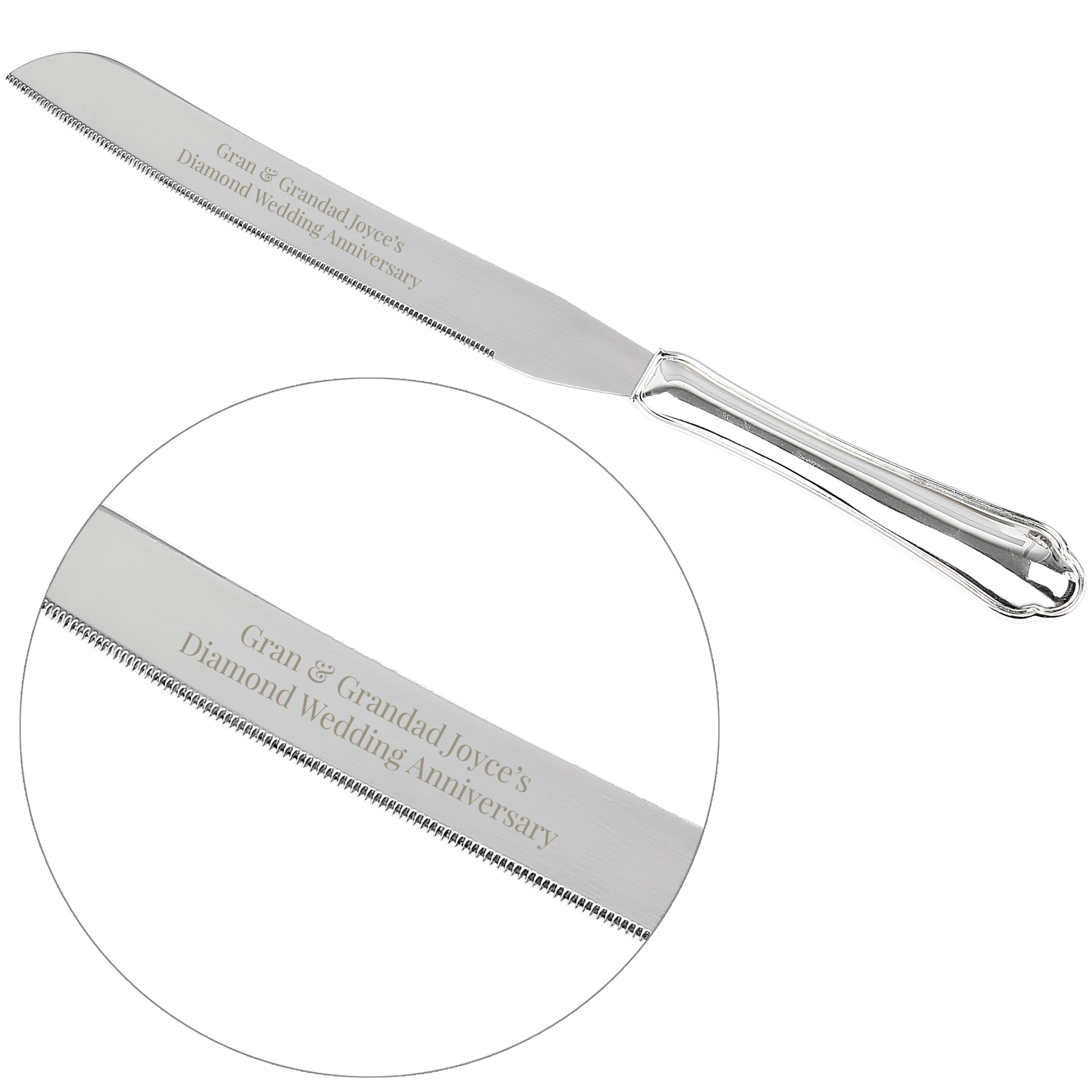 Personalised Modern Cake Knife Bubblelush Divine Gifts