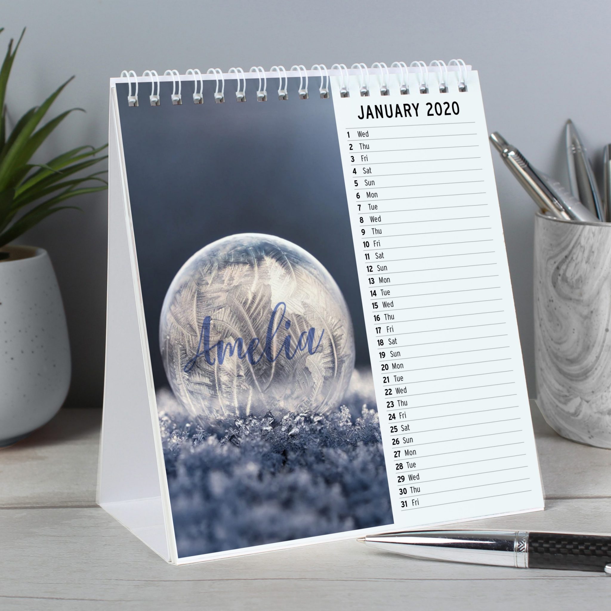 Personalised Outdoors Desk Calendar Bubblelush Divine Gifts